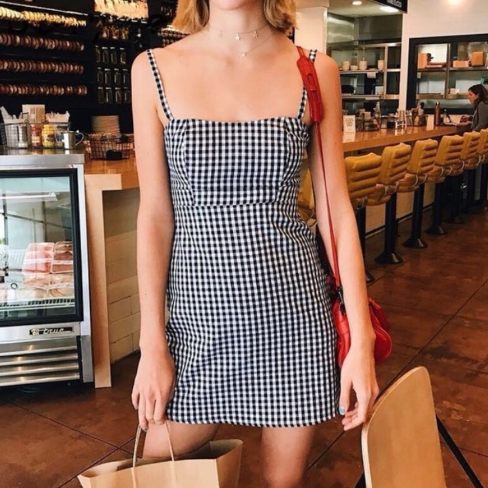 checkered dress brandy melville